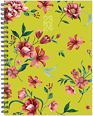 2023-2024 Willow Creek Press Softcover Weekly/Monthly Academic Planner, 9” x 6-1/2”, Fresh Picked Flowers, July 2023 To June 2024 