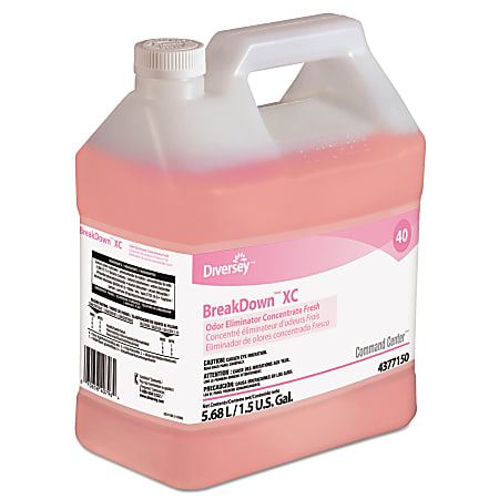 Diversey™ Breakdown™ Extra-Concentrated Odor Eliminator, Fresh Scent, 192 Oz, Pack of 2 Bottles