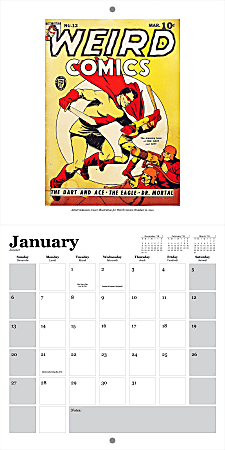 Retrospect Square Monthly Wall Calendar Classic Comic Book Covers 12 12 ...
