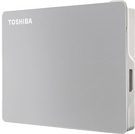 Drive Toshiba External Portable Canvio Silver 2TB Flex Hard Depot - Office