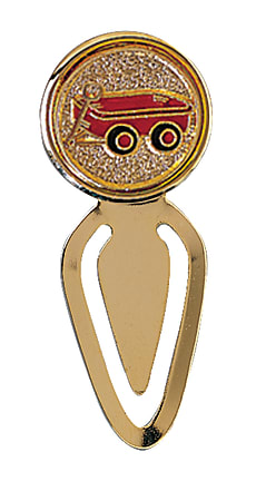 Little Red Wagon Bookmark, 7/8" x 2 1/8", Red/Gold