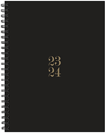 2023-2024 Willow Creek Press Softcover Weekly/Monthly Academic Planner, 9” x 6-1/2”, Black, July 2023 To June 2024 