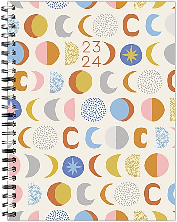 2023-2024 Willow Creek Press Softcover Weekly/Monthly Academic Planner, 9” x 6-1/2”, Luna, July 2023 To June 2024 