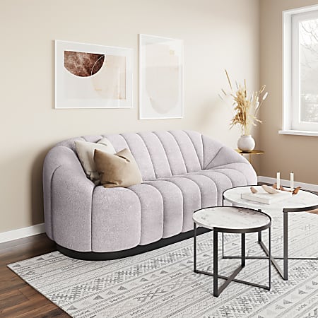 Zuo Modern Bhutan Sofa Light GrayBlack Office Depot