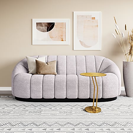 Zuo Modern Bhutan Sofa Light GrayBlack Office Depot