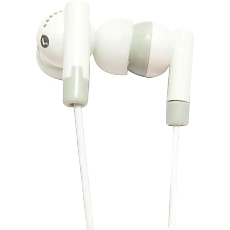IQ Sound Digital Stereo Earphones - Stereo - White - Mini-phone (3.5mm) - Wired - 20 Hz 20 kHz - Earbud - Binaural - In-ear - 3.50 ft Cable