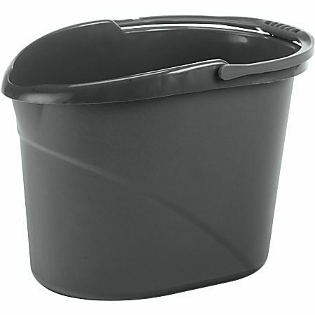 O-Cedar Easy Pour Bucket - 3 gal - Splash Resistant, Durable, Handle - Plastic - Gray - 1 Each