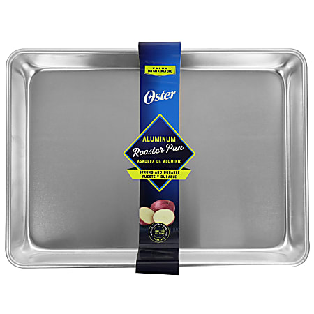Oster Baker s Glee Aluminum Roaster Pan 17 x 12 Silver Office Depot