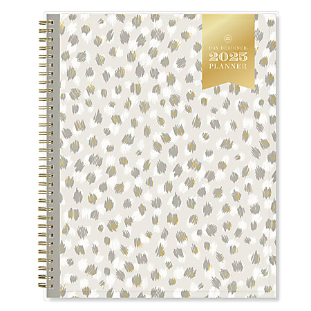 2025 Day Designer Weekly/Monthly Planning Calendar, 8-1/2” x 11”, Stone, January 2025 To December 2025