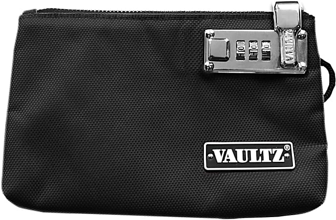 Vaultz Accessories Pouch, 7" x 10", Black