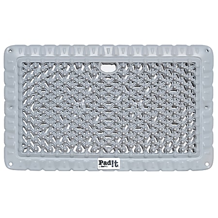 GelPro Pad-It Bench/Kneeling Pad, 11" x 18", Gray