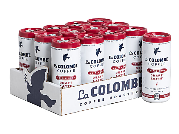 La Colombe Draft Lattes, Triple Shot, 9 Oz Per Bag, Pack Of 12 Cans
