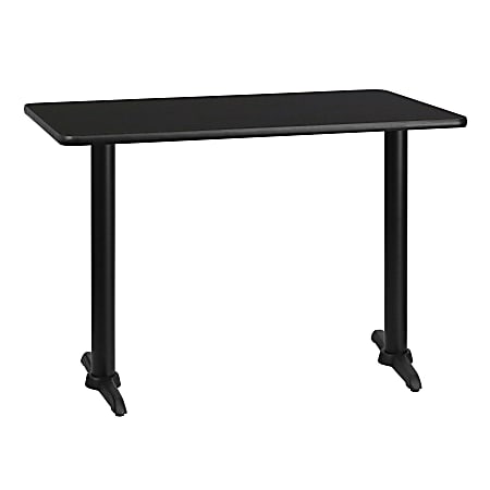 Flash Furniture Laminate Rectangular Table Top With Table-Height Bases, 31-1/8"H x 30"W x 42"D, Black