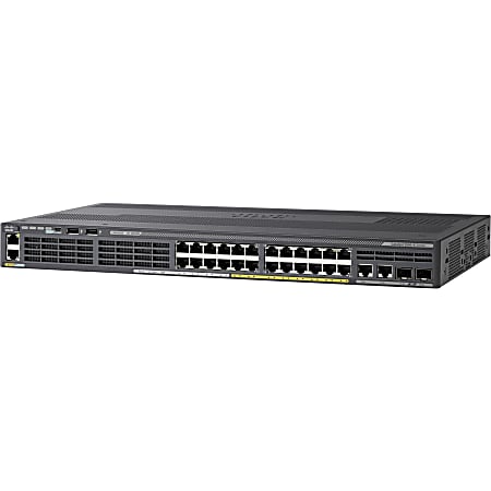 Cisco Catalyst 2960X-24PD-L Ethernet Switch - 24 Ports - Manageable - Refurbished - 2 Layer Supported - PoE Ports - 1U High - Rack-mountable - Lifetime Limited Warranty