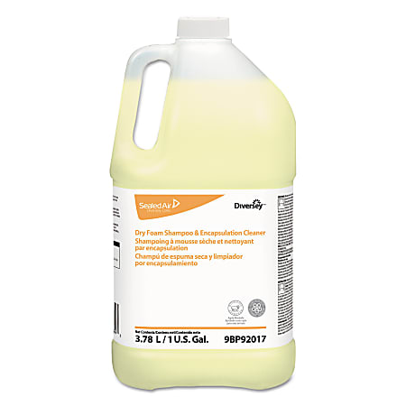 Diversey™ Dry Foam Shampoo And Encapsulation Cleaner, Floral Scent, 128 Oz Bottle, Case Of 4