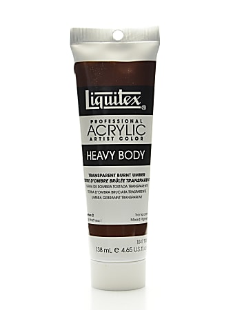 Liquitex Heavy Body Professional Artist Acrylic Colors, 4.65 Oz, Transparent Burnt Umber