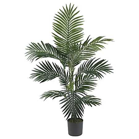 Nearly Natural 4&#x27;H Silk Kentia Palm Tree, Green