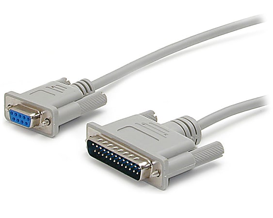 StarTech.com StarTech.com 10 ft Cross Wired DB9 to DB25 Serial Null Modem Cable - Null modem cable - DB-9 (F) - DB-25 (M) - 10 ft - DB-9 Female - DB-25 Male - 10ft