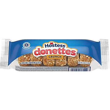Hostess Crumb Donettes, Mini Donuts, Crumb Topped, Soft Cake Donuts, 4oz