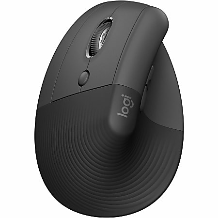 Logitech Lift Left Vertical Ergonomic Mouse, Left-handed, Wireless, Bluetooth or Logi Bolt USB, Quiet clicks, Graphite - 910006467