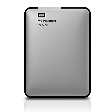 WD My Passport™ For Mac® 1TB Portable External Hard Drive, USB 2.0, Black/Silver