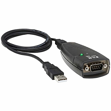 Tripp Lite by Eaton Keyspan USB to Serial Adapter - USB-A Male to DB9 RS232 Male 3 ft. (0.91 m) TAA - Type A Male, DB-9 Male