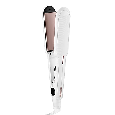 Conair Double Ceramic Flat Iron, 1.5 inch, 2.125x13.75x4.87 White, Each