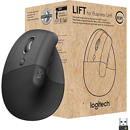 Köp Logitech - Lift Ergo Mouse, Off-white/Pale Grey - Grey