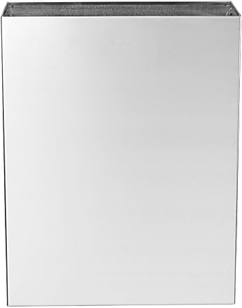 Alpine Industries Stainless Steel Surface-Mounted Waste Receptacle Trash Can, 6 Gallon, Silver