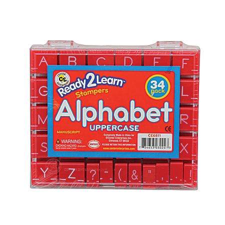 Ready 2 Learn® Manuscript Alphabet Stamps Set, Uppercase, 1"