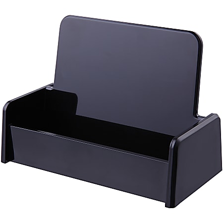 Lorell Professional Business Card Holder - Plastic - 1 / Each - Black