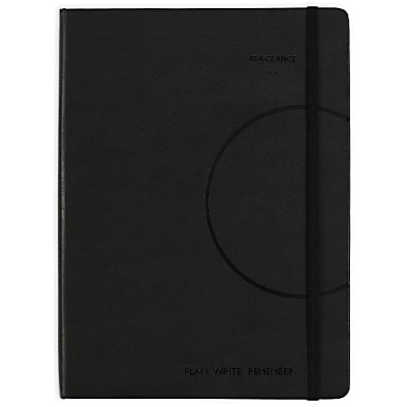 AT-A-GLANCE® Plan. Write. Remember.® 2026 Weekly Monthly Appointment Book Planner, Casebound, Black, Large, 7 1/2" x 10"
