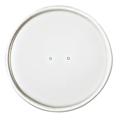Dart® Paper Lids For 32-Oz Food Containers, 4 5/8", White, 25 Lids Per Bag, Case Of 20 Bags