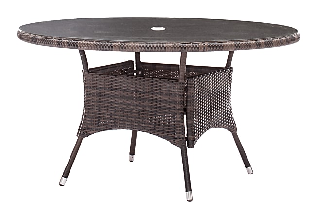 Zuo® Outdoor South Bay, Table, Brown
