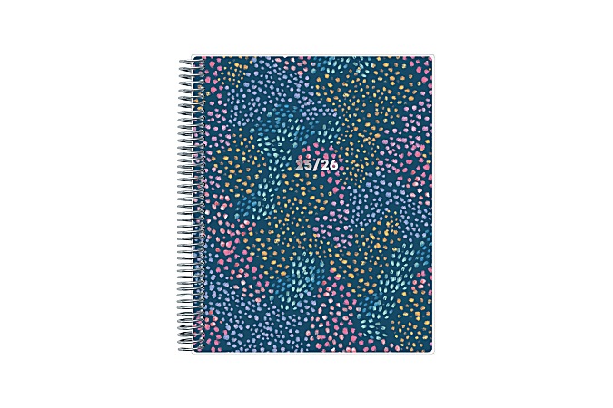 2025-2026 Blue Sky Weekly/Monthly Academic Planner, 8-1/2" x 11", Mikki Navy, July 2025 To June 2026, 153595