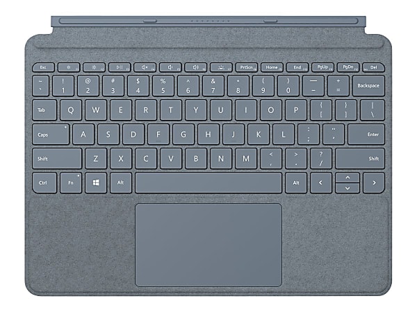 Microsoft Signature Type Cover Keyboard/Cover Case Microsoft Surface Go, Surface Go 2 Tablet - Ice Blue - Fabric, Alcantara Body - 7.5" Height x 9.8" Width x 0.2" Depth