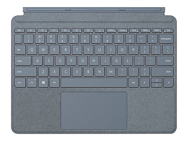 Microsoft Signature Type Cover Keyboard/Cover Case Microsoft Surface Go, Surface Go 2 Tablet - Ice Blue - Fabric, Alcantara Body - KCS-00105