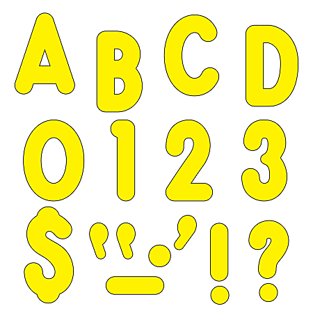 TREND Ready Letters®, Billboard, 7", Yellow, Pack Of 105