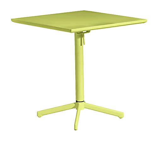 Zuo® Outdoor Big Wave Folding Table, Square, Lime