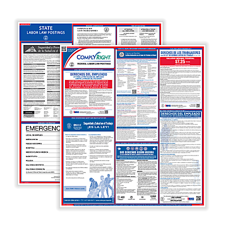 ComplyRight™ Federal And State Labor Law Poster Set, Spanish, California