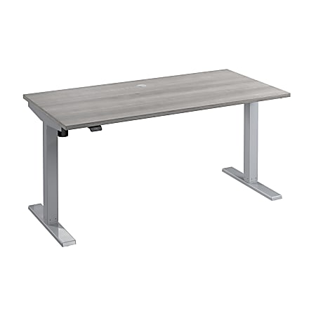 Bush® Business Furniture Move 40 Series Electric Height-Adjustable Standing Desk, 28-1/6"H x 59-4/9"W x 29-3/8"D, Platinum Gray/Cool Gray Metallic, Standard Delivery