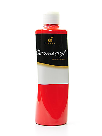 Chroma Chromacryl Students' Acrylic Paint, 1 Pint, Warm Red, Pack Of 2