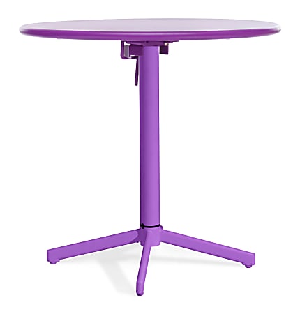 Zuo® Outdoor Big Wave Folding Table, Round, Purple