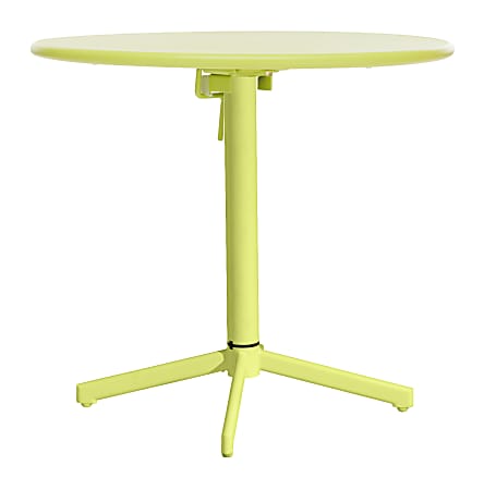 Zuo® Outdoor Big Wave Folding Table, Round, Lime