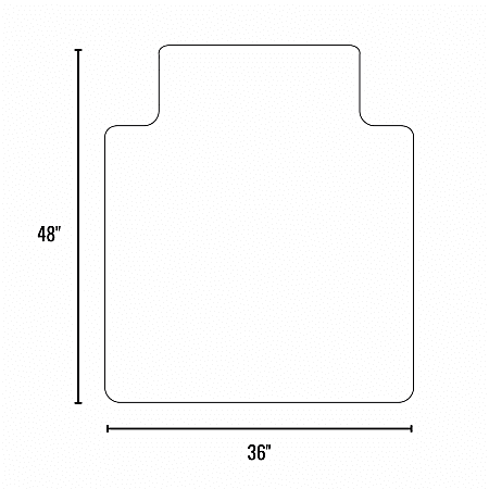 Natural Origins Chair Mat with Lip For Hard Floors, 36 x 48, Clear