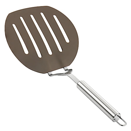 Martha Stewart Wide Slotted Pancake Turner, Taupe