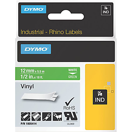DYMO® White 0n Green Color Coded Label, LJ7432