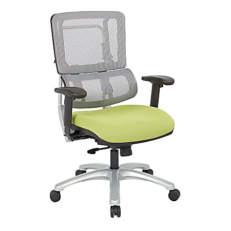 Pro-Line II™ Pro X996 Vertical Mesh High-Back Chair, Gray/Olive/Silver