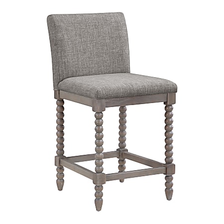 Office Star Abbott Spindle Counter Stool, Brushed Gray/Dove Gray