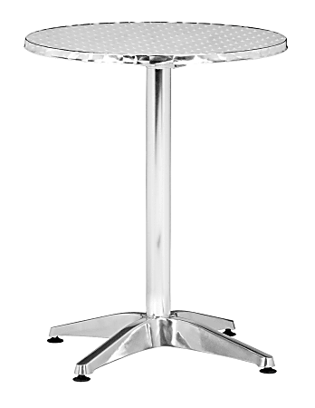 Zuo® Outdoor Christabel Folding Table, Round, 31"H, Silver